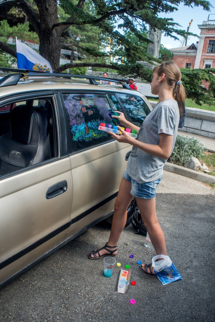 Фото автопробега и конкурс рисунков на авто в День города #1315