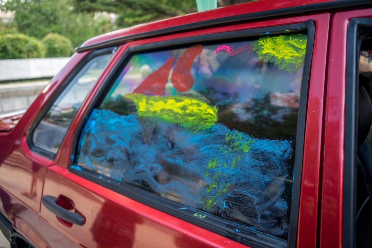 Фото автопробега и конкурс рисунков на авто в День города #1350