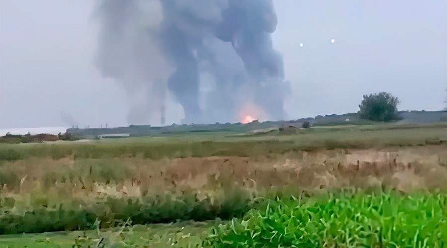 Пожар на площадке с боеприпасами произошел в Джанкойском районе Крыма – минобороны