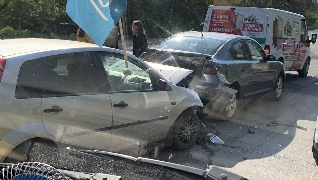 Тройное ДТП на въезде в Симферополь: образовался транспортный затор