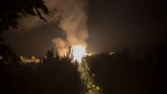 Взрыв и пожар на газопроводе в Луганске - ВИДЕО