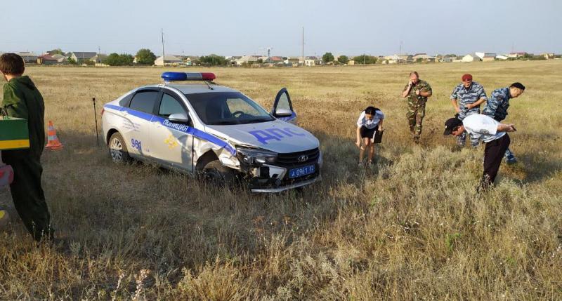 В Крыму нетрезвый водитель внедорожника протаранил патрульный автомобиль ГИБДД