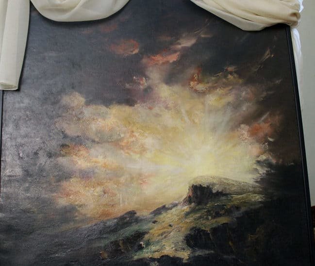 В галерее Айвазовского проходит выставка картины Уильяма Тернера «Закат солнца во время Всемирного потопа»