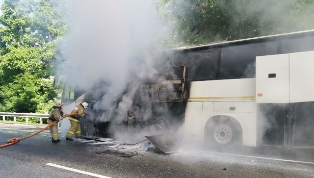 Автобус с детьми загорелся на Кубани: 15 пострадавших