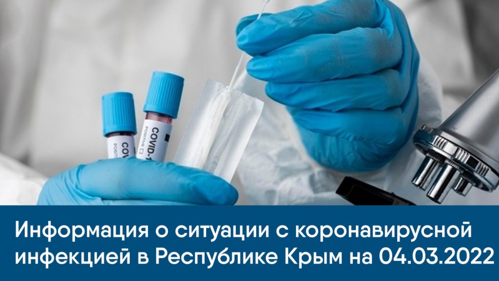Информация о ситуации с коронавирусной инфекцией в Республике Крым на 04.03.2022