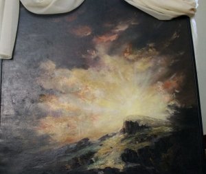 Выставка картины Уильяма Тернера «Закат солнца во время всемирного потопа»